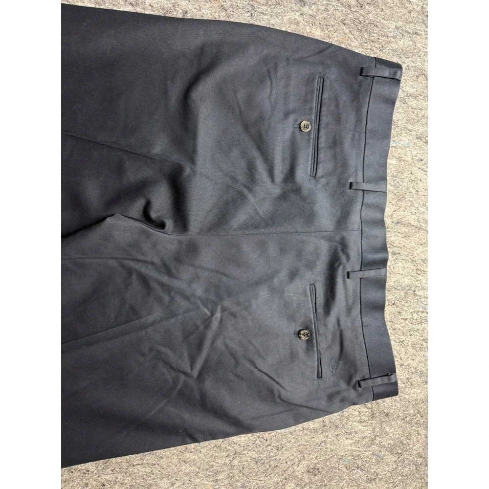 Dockers Essential Khaki Straight Fit D2 Black Pants Mens 38x29 100% Cotton